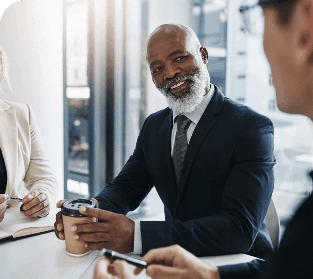 Business Man with Coffee