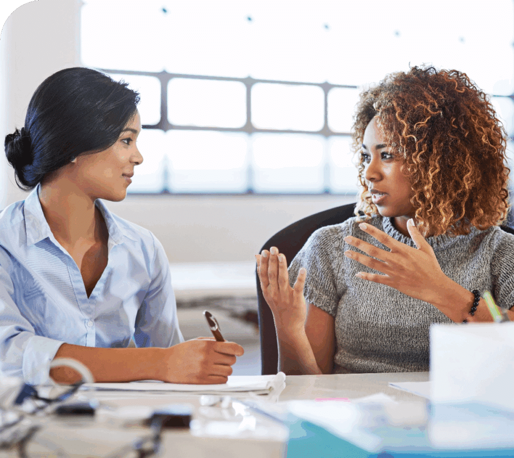 Feedback During A Meeting with Two Women