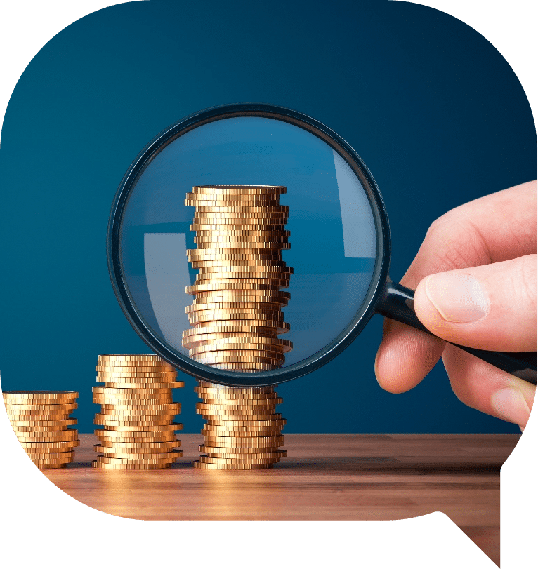 Magnifying Glass on Money