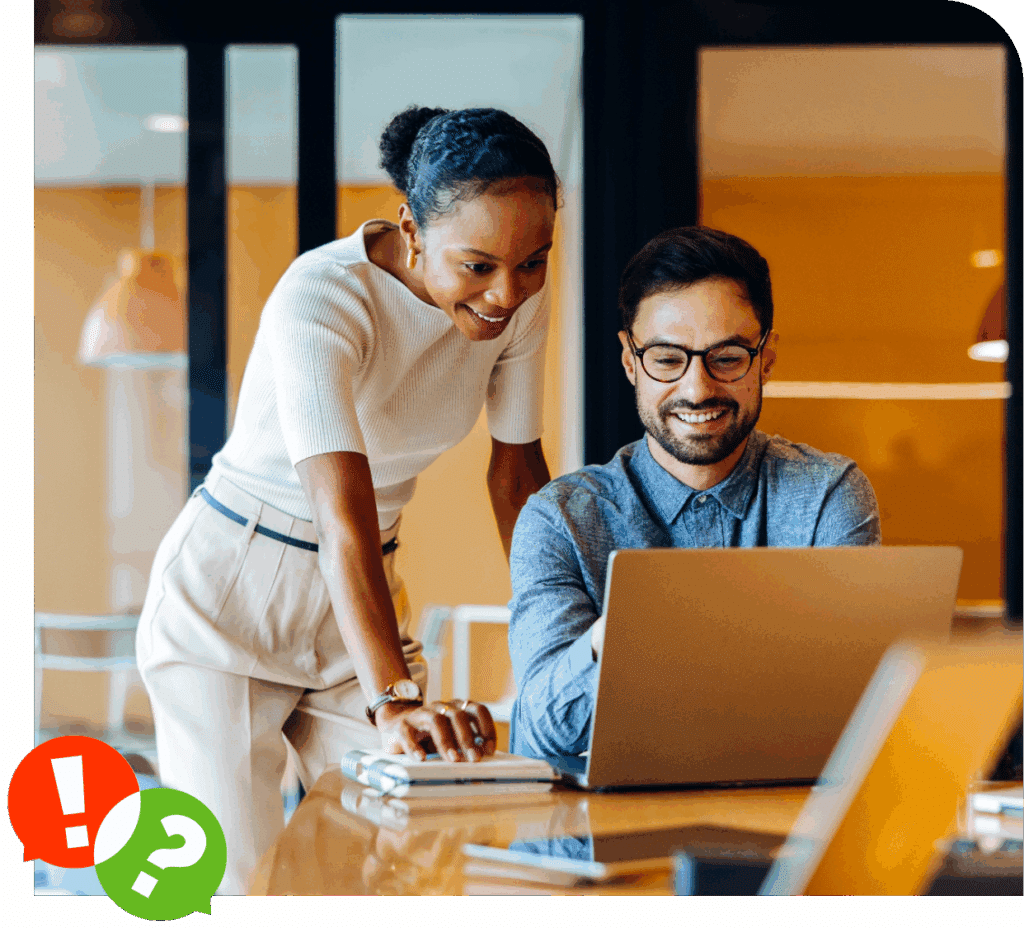 Woman Reviewing a Coworkers Work